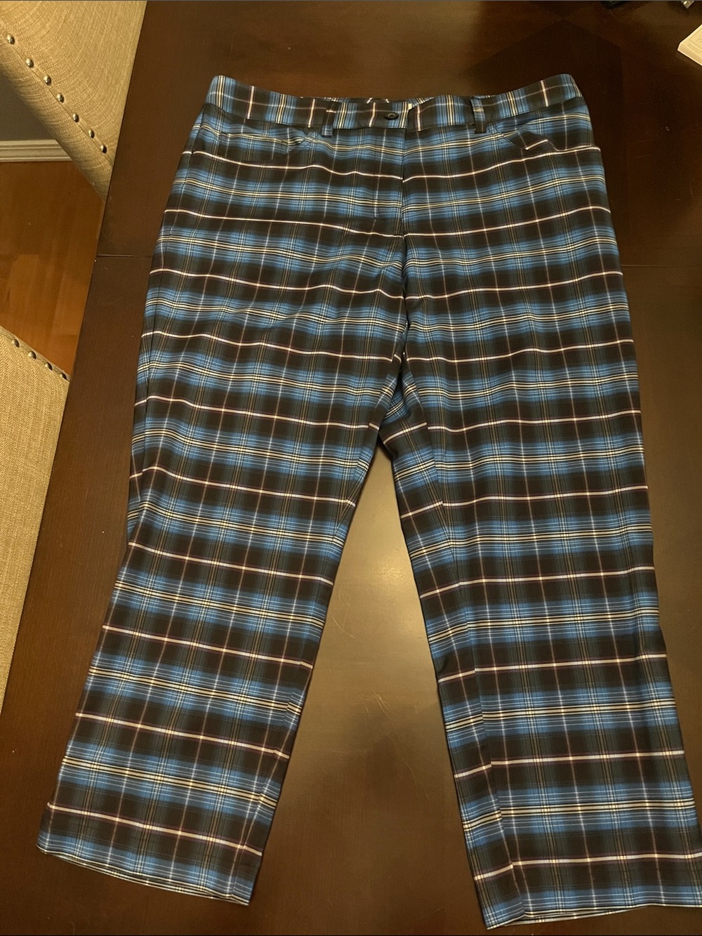 Slazenger ladies Blue Plaid Golf Pants